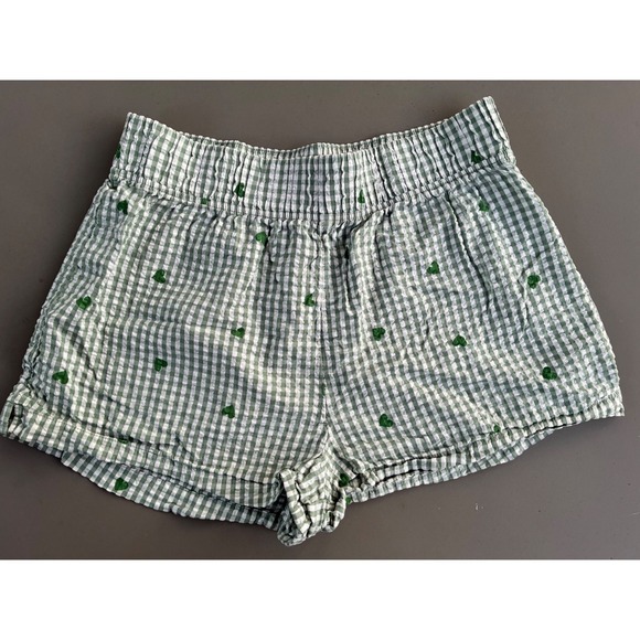 American Eagle Outfitters Other - American Eagle AE Lounge Gingham Heart Pajama Shorts Green White Medium